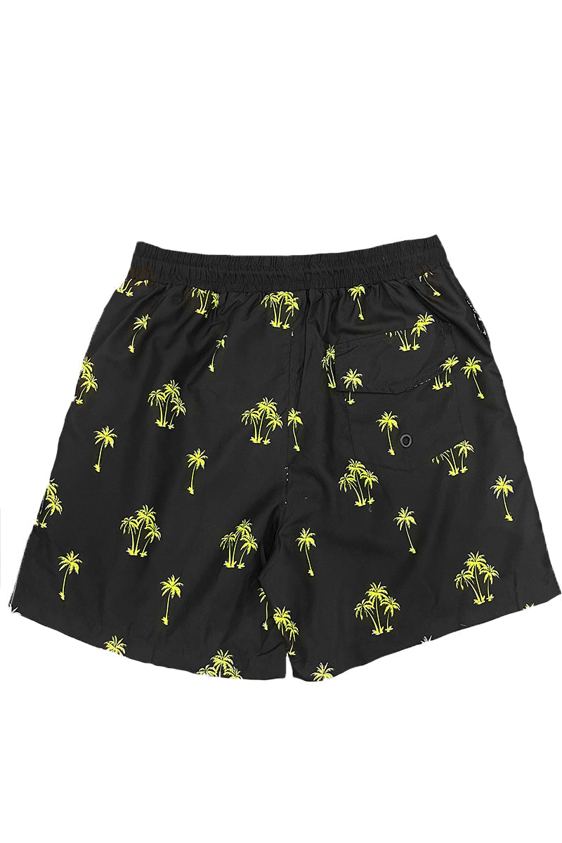 Lime Palm Print Swim Shorts SW011