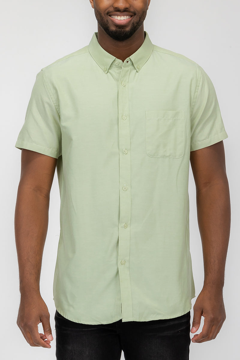 SIGNATURE SHORT SLEEVE BUTTON DOWN SHIRT M3514