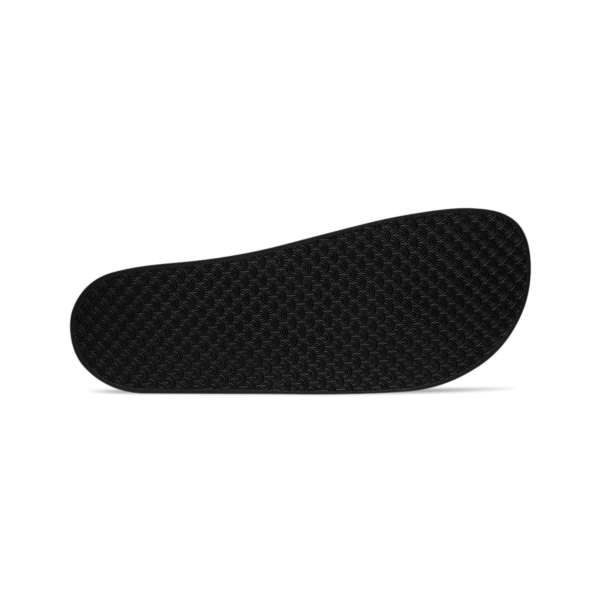 Mens Black Slide Sandals - Prayer Warrior Christian Inspiration