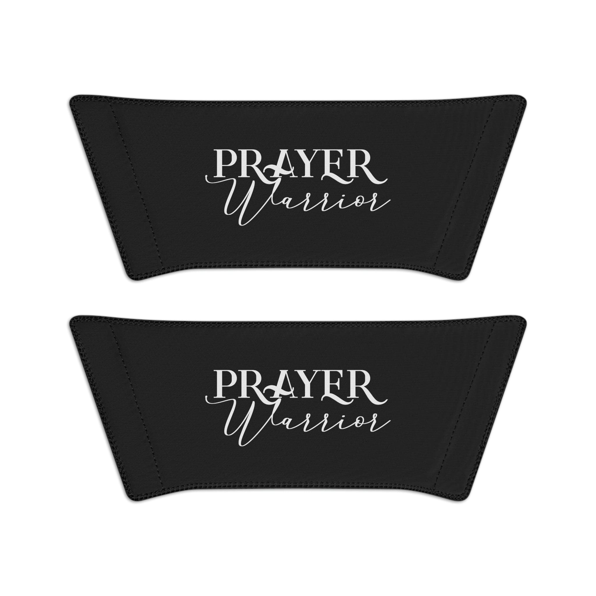Mens Black Slide Sandals - Prayer Warrior Christian Inspiration