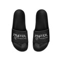 Mens Black Slide Sandals - Prayer Warrior Christian Inspiration